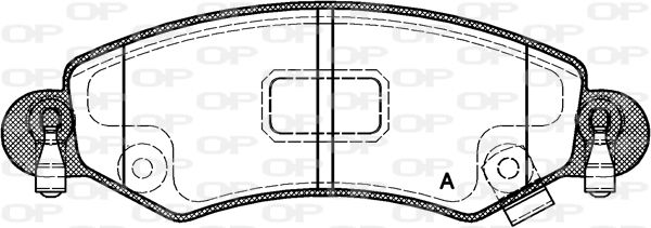OPEN PARTS stabdžių trinkelių rinkinys, diskinis stabdys BPA0702.12
